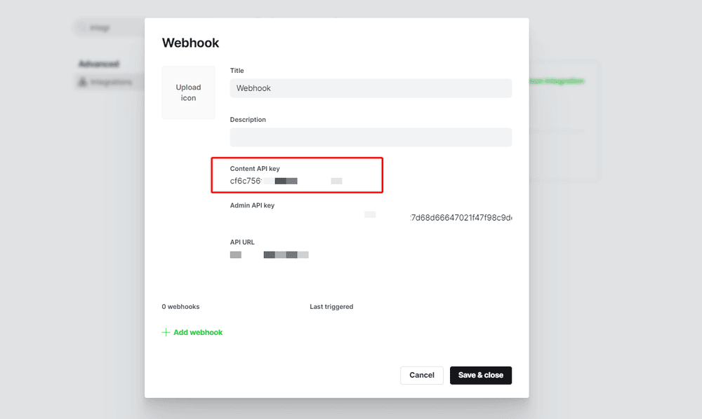 Content API Key