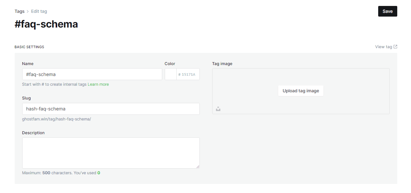 Internal tag #faq-schema