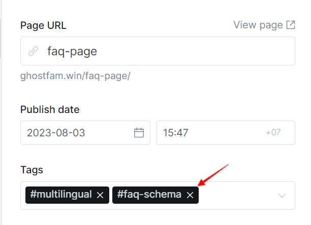 assign tags #faq-schema to posts to create FAQ schema