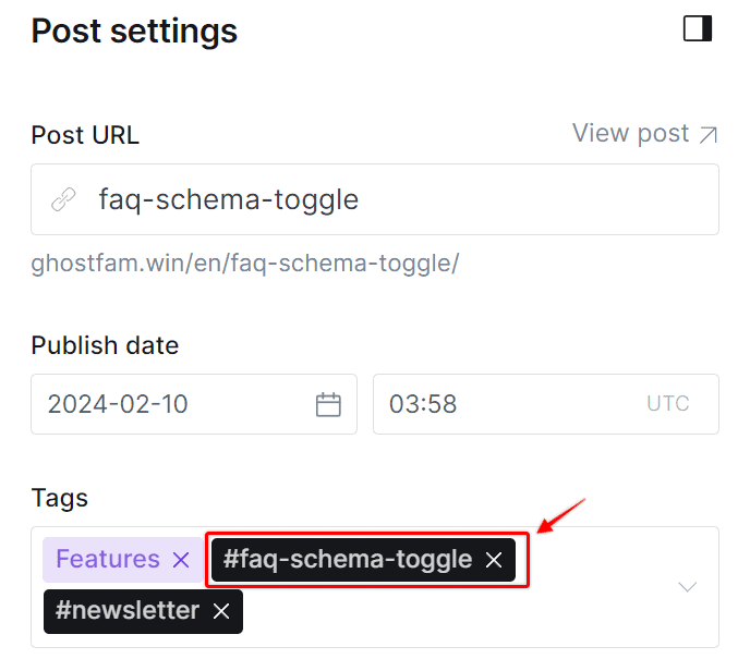 Tag your blog post with #faq-schema-toggle